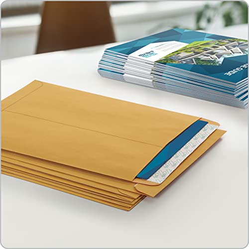 Quality Park Envelopes, Redi-Seal Catalog Envelopes, 9 x 12 Inches, 28 lb Light Brown Kraft, Self-Sealing, 100 Count - Ideal for Mailing, Storage, and Organizing image 2