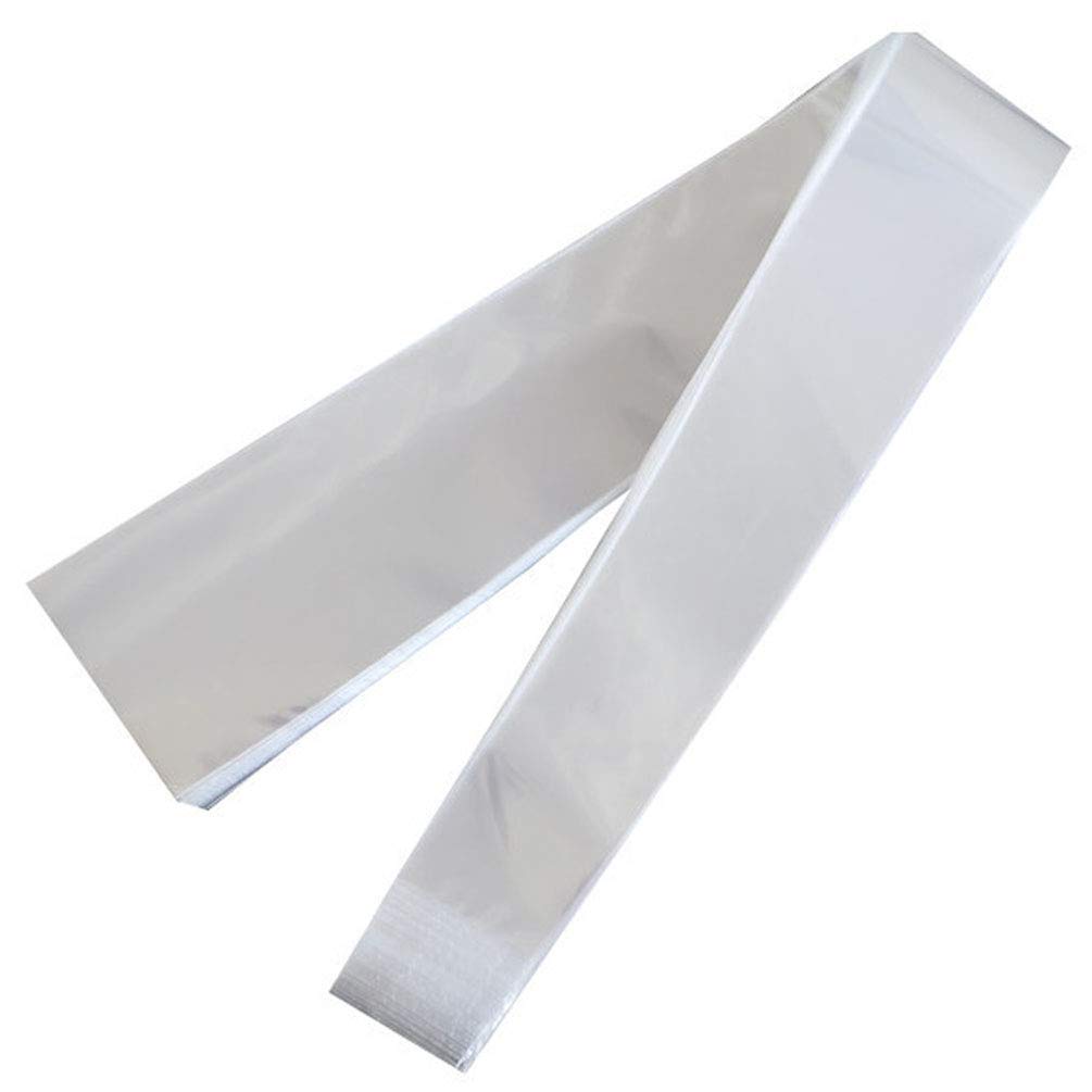 Photo 1 of 100 Pcs Long Flat Clear Bags Neck Tie Bag Gift Single Flower Wrapping Bag, 30 inch Long