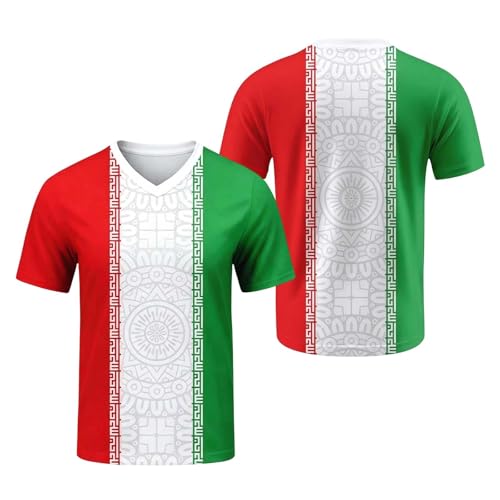 Genérico Fussball WM 2026 Camiseta Deportiva Transpirable para niños con Estampado Integral de Estrellas, Ideal para Deportes Juveniles y Uso Casual. (Red, 11-12 Years)