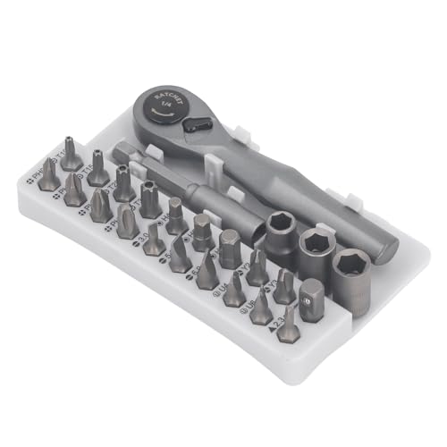 25 in 1 Ratchet Wrench Set, Mini Ratchet Screwdriver Kit with 23 Bits, CRV Steel Hex Drive Tool for Automotive Electronic - Image 2