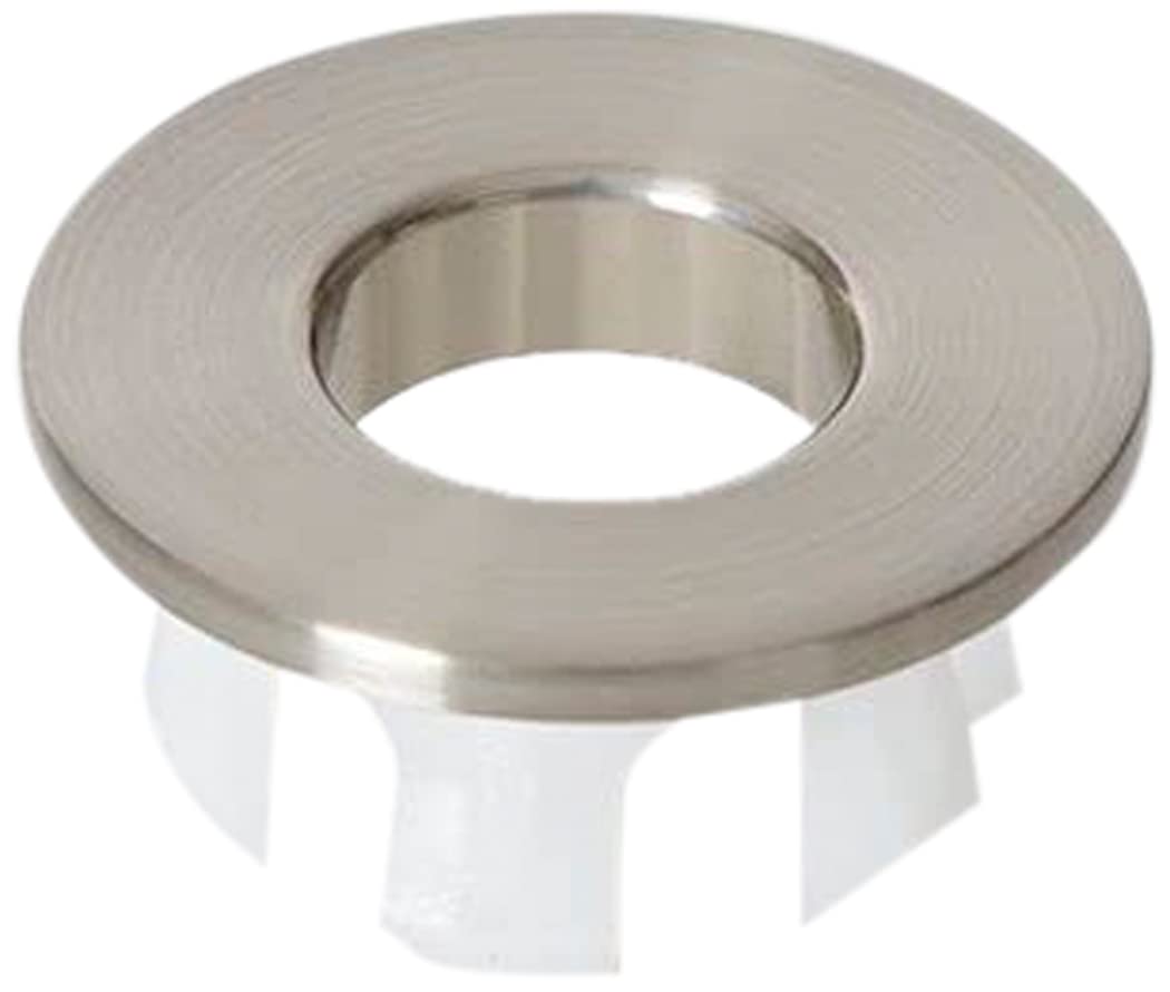 Milano Brushed Nickel Bathroom Basin Sink Round Overflow Ring
