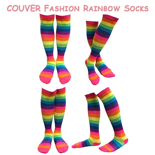 Image of SocksKnee Women Multi-Pack Colorful Variety Design Assorted Activewear Knee-High Stocking Socks, 9-11