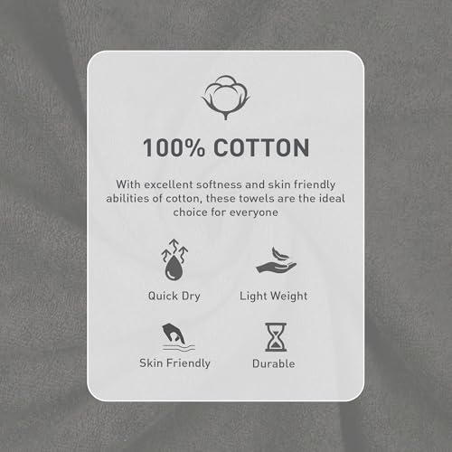 Trident 100% Cotton Bath Towel 70x140cm Black 1 Pieces - Image 7