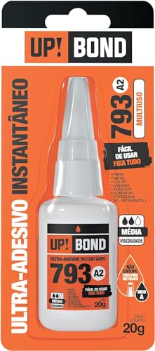 Adesivo Instantâneo 793 A - Blister Up Bond Tek Fixa Tudo Uso Profissional Com Bico Antientupimento