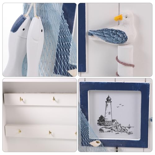 Boîte à clés murale pin blanc contre la perte des clés