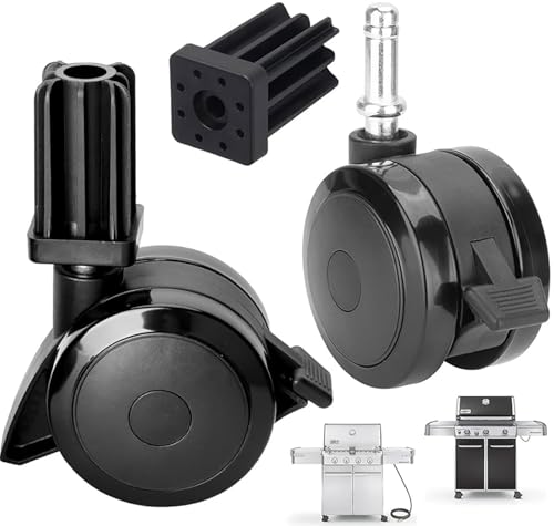 70360 Locking Caster w/Insert for Weber Genesis 300 Grill Parts Genesis E310 E320 S330, for Weber BBQ Wheel Replacement Grill Spirit 310 Parts Spirit E210 E310 for Webber Summit Grill Parts(2007-2011)