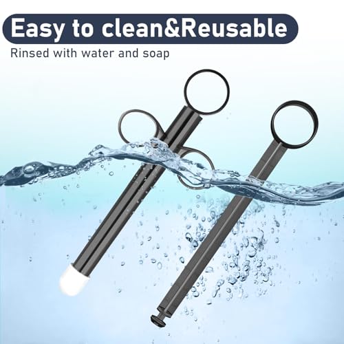 Image of 2 Pack Lube Applicator - Lube Shooter with Smooth Rounded Cap,Lube Applicator Reusable,Suitable for Men and Women(Gery)