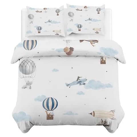 CCZM Housse de Couette Avion 140x200 Cover