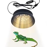 Prxyloxy UVB Light for Reptiles with Dimming & Timing, Adjustable Brightness UVA UVB Reptile Light, Simulated Sunlight Reptile Light for Bearded Dragon Turtle Lizard