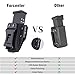 Forcenter Mag Carrier IWB/OWB Magazine Holster Kydex Mag Holder to Fit 9mm/.40 Double Stack - Ambidextrous Concealed Carry Holster with Adjustable Retention