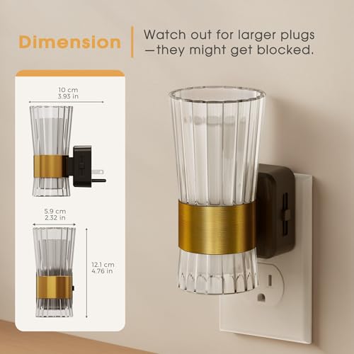 Image of Briignite Night Light, Night Lights Plug into Wall, Dusk to Dawn Sensor | LED Nightlight for Kids, Adjustable Brightness 0-100LM, ,Soft White, Soft Light for Bedroom, Hallway, Nursery, 2 Pack