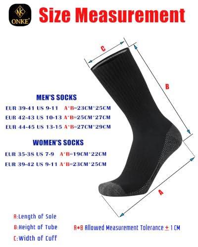 Image of ONKE Seamless Athletic Work Socks for Men Heavy Duty Boot Max Cushion Crew