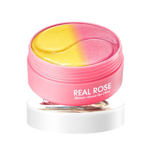 HULIJA Daily Use Eye Gel Masks, 60-Pack Soothing & Hydrating Patches, Gentle Formula for All Skin Types Rose One Size