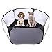 Duiaynke Hamster Playpen Pet Tent Portable Small Animals Playpen for Puppy Chinchilla Rabbit Playing (Black)