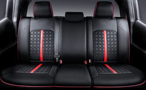Image of Carlimeki Leather Seat Covers Custom Fit for Tacoma Gen 3rd (2016-2023) | For Double & Crew Cab only - Fits SR, SR5, Limited, TRD Pro, TRD Sport, TRD Off-Road, Trail Special Edition - Fully Covered