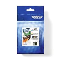 Brother LC-426BK/LC-426C/LC-426M/LC-426Y Inkjet Cartridges, Black/Cyan/Magenta/Yellow,Multi-Pack, Standard Yield, Includes 4 x Inkjet Cartridges, Genuine Supplies