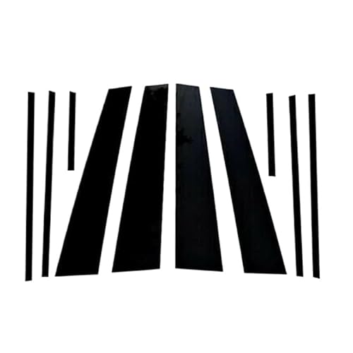 Car Door Window Rubber Seal Strip for Toyota RAV4 2019-2023 Glossy Piano Black Pillar Posts Window Decor Door Side Mouliding Trim Cover AJOHBM(Black)