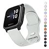 AK 4 Pack Smart Watch Straps 20mm for Women Men, Replacement Straps Band for Smart Watch with new Buckle,soft silicone quick release,smart watch wristband (Z-Gray, 20mm) #1