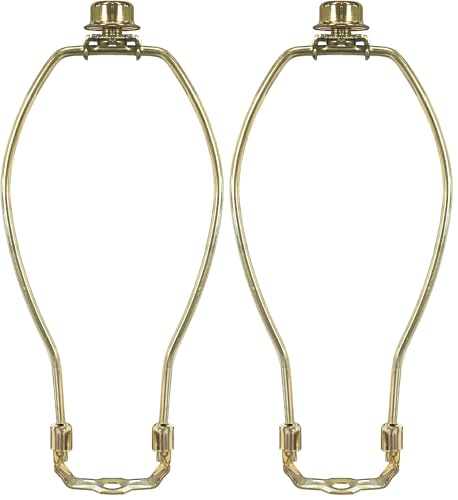Image of Royal Designs, Inc. Heavy Duty Harp for Lamp Shade Holder, 11 inch, Polished Brown Base (Pack of 2)