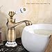 Flor de La Vendimia Sola Manija Faucet Faucet Faucet Latón Agua Caliente...