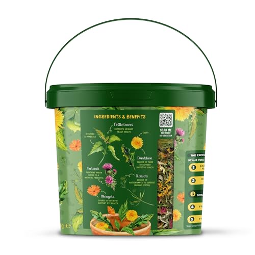 Burgess Excel Botanical Blends: Hedgerow Herbs 500g - Forage Mix for Rabbits, Guinea Pigs & Chinchillas - Delicious Small Animal Forage Treats - Image 2