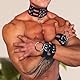 Herren Punk Body Brust Harness Männer Leder Geschirr mit Handschellen & SM Choker Halsband,Gothic Männer Nachtshow Kostüme Herren Sexy Sklave Clubwear,BDSM Fesseln Sexspielzeug für Paare Extrem Sex