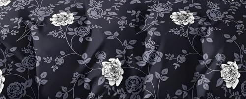 Image of 200 TC Cotton Bedsheet Set with 2 Pillow Covers | King Size Soft Breathable Wrinkle Free - Floral Printed Double Bedsheets | Bed Size 78x78x10 Inches | Pillow Covers Fit Up to 10 Inch