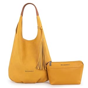 Montana West Hobo Purses for Women 2PCS Shoulder Bag Set with Comestic Bag