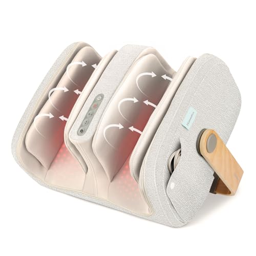 Homedics Luxe Comfort Foot Massager & Calf Massager with Heat, Shiatsu, Deep Kneading, Air...