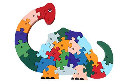 Preisvergleich Produktbild Woop Zahlen-puzzle Holz Dino - Klein-Kinder ab 3 Jahre