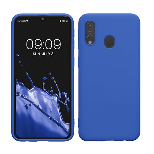 kwmobile Custodia Compatibile con Samsung Galaxy A40 Cover - Back Case per Smartphone in Silicone TPU - Protezione Gommata - blu baltico