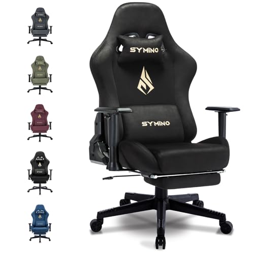 Symino Gaming Chair, Computer Chair with Footrest, Headrest and Lumbar Support, Ergonomic PC Chair,...