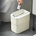 Ornato Sensor Trash Can with Automatic Lid 3 Gallon,Hanging Motion Sensor Garbage Can, Bathroom Trash Cans,Smart Trash Bin, Mountable/Desk for Kitchen Compost Bin,Liveroom,Office,White