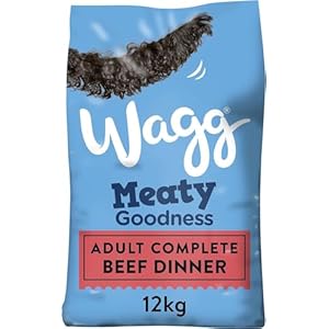 Wagg Meaty Goodness Complete Dry Adult Dog Food Beef Dinner 12kg – Meaty Ingredients Come 1st