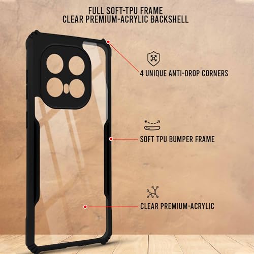 Image of Jkobi Back Cover Case for Vivo iQOO 13 (Shockproof with Polycarbonate Clear Panel | Professional Black)