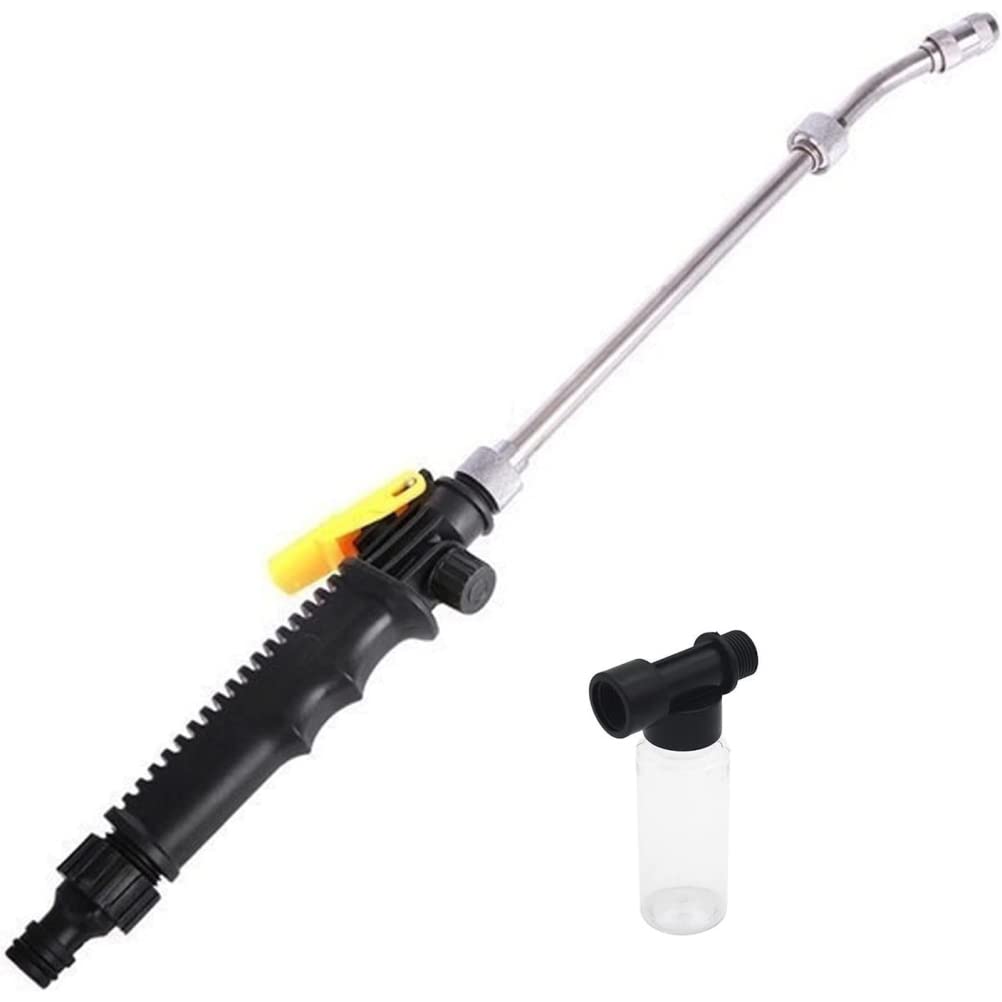 SHENGDONG Car & Home High-pressure Washer,2 in 1 High Pressure Power Washer Wand Portable Watering Sprayer with Adjustable Nozzle Foam Bottle for Car Washing Gardening