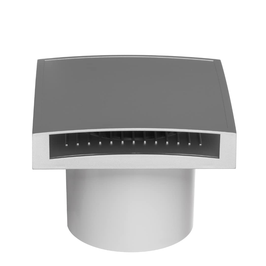 EUROPLAST Ø 100mm Extractor de Baño - Extractor de Aire Silencioso Plata - Ventilador de Pared para Cocina, Garaje, WC