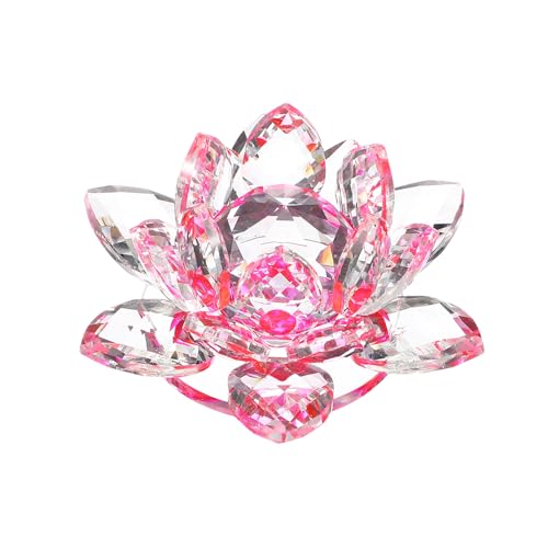 Lotus en cristal rose decoration de bureau et centre de table de salon - 2
