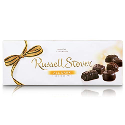Russell Stover Assorted Dark Chocolates 12 Ounce Boxes (Pack of 3) Russel Stover Assorted Dark Chocolates Box; An Assortment of Nutty, Chewy, and Crispy Chocolate Covered Candies in Dark Chocolate