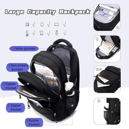 Boys Rolling Backpack, Kids Bookbag with Wheels,Kids Luggage on Wheels,Elementary School Black Trolley Back Pack3