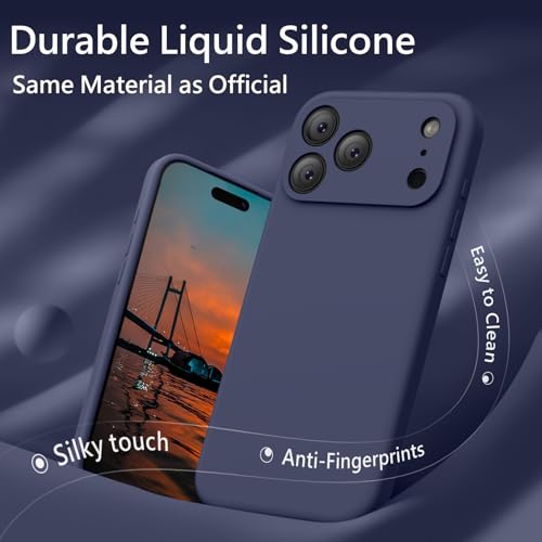 Image of FireNova Magnetic for iPhone 17 Pro Case, Compatible with MagSafe, [Integrated Silicone Camera Control Button] [Camera Protection] Anti-Scratch Microfiber Lining Phone Case, 6.3 inch, Navy Blue