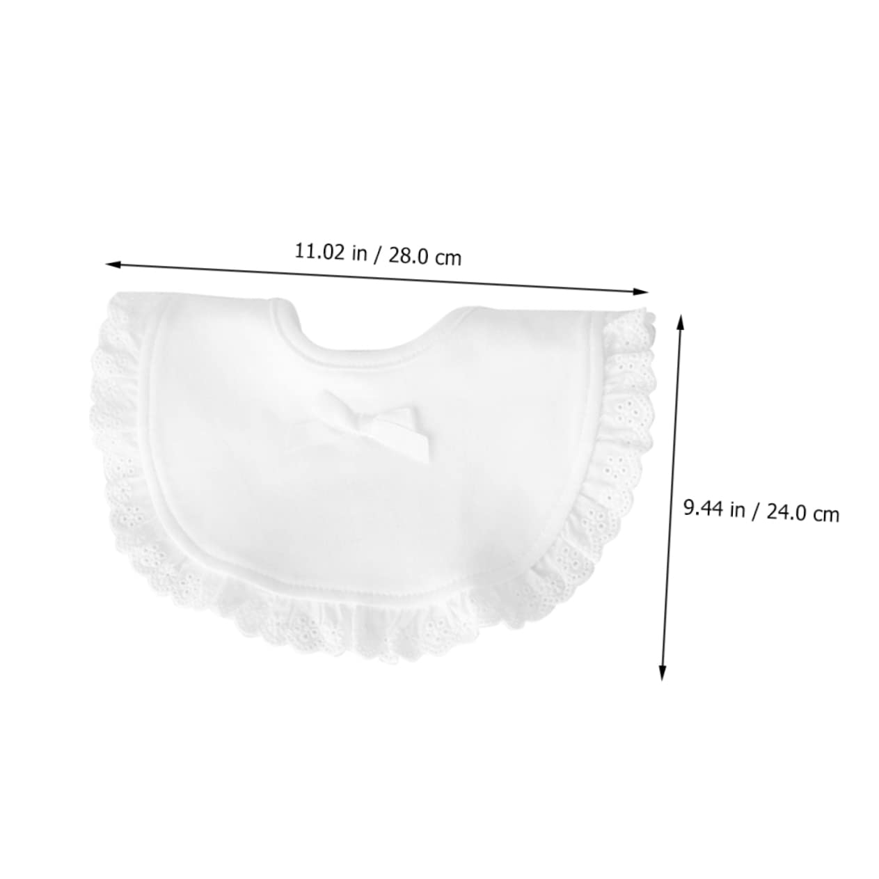 RORPOIR Princess Lace Baby Bib Soft Cotton Drool Bib for Newborns Lightweight Absorbent Feeding Bibs for Mealtime and Saliva Protection - Image 2