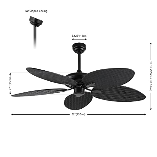 JONATHAN-Y-JYL9719A-Raffles-52-Mobile-AppRemote-Controlled-6-Speed-Palm-Blade-Ceiling-Fan-Bohemian-Coastal-Industrial-Modern-Traditional-for-Bedroom-Living-Room-Office-Black JONATHAN Y JYL9719A Raffles 52 Mobile AppRemote Controlled 6 Speed Palm Blade Ceiling Fan Bohemian Coastal Industrial Modern Traditional for Bedroom Living Room Office Black