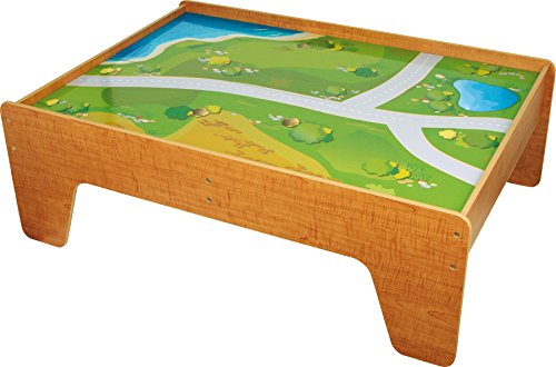 small foot 2232 Spieltisch aus Holz, mit Textiloberfläche, inkl. zwei Boxen aus Textil für mehr Stauraum, ab 3 Jahren – Bild 3