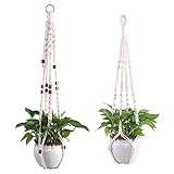 [Versátil] Es una buena opción para tener algunos soportes de macramé bohemios en tu hogar, jardín y oficina para decorar la terraza, el salón, el balcón, la ventana, la pared, el techo, etc.