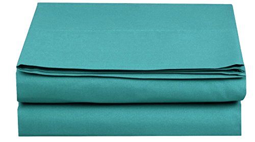 Luxury Flat Sheet on Amazon Elegant Comfort Wrinkle-Free 1500 Premier Hotel Quality 1-Piece Flat Sheet, Queen Size, Turquoise