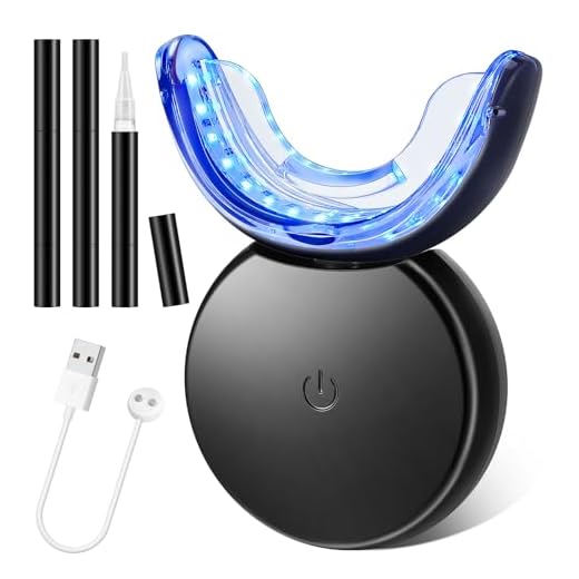 Kit Blanqueamiento Dental, Blanqueador Dental Profesional con Luz Led y Gel Blanqueador Dental, Blanquear Dientes Fácilmente en Casa, Seguro e Indoloro, Para Manchas de Humo, Dientes Negros e Sarro