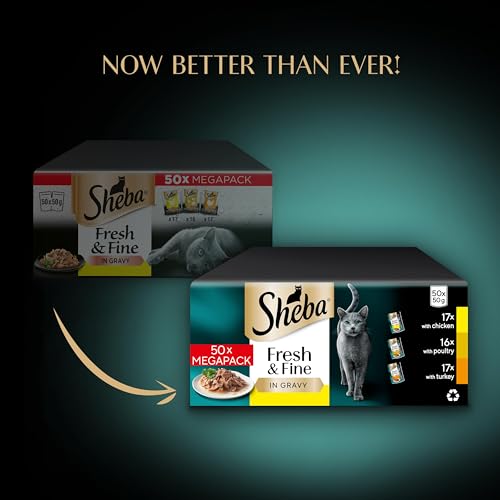 Sheba Cat Wet Food - Fresh and Fine - Cat Pouches Poultry in Gravy - 50 x 50 g Pack - Image 13