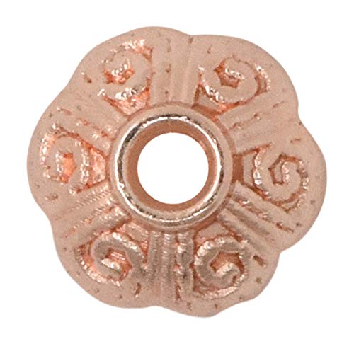 Image of Mandala Crafts Filigree Metal Bead Caps for Jewelry Making, Bulk 375 PCS
