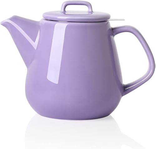 Miniatura 23 de Sweejar Tetera de 40oz con infusor extraíble de acero inoxidable, teteras aptas para lavavajillas para té suelto, teteras con infusor para regalo